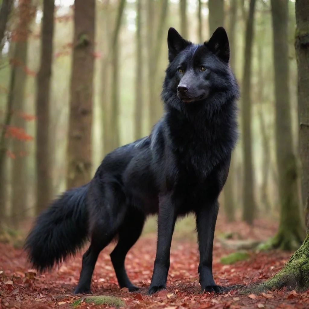 ai Backdrop location scenery amazing wonderful beautiful charming picturesque Black Wolf Black Wolf I am a black wolf shape