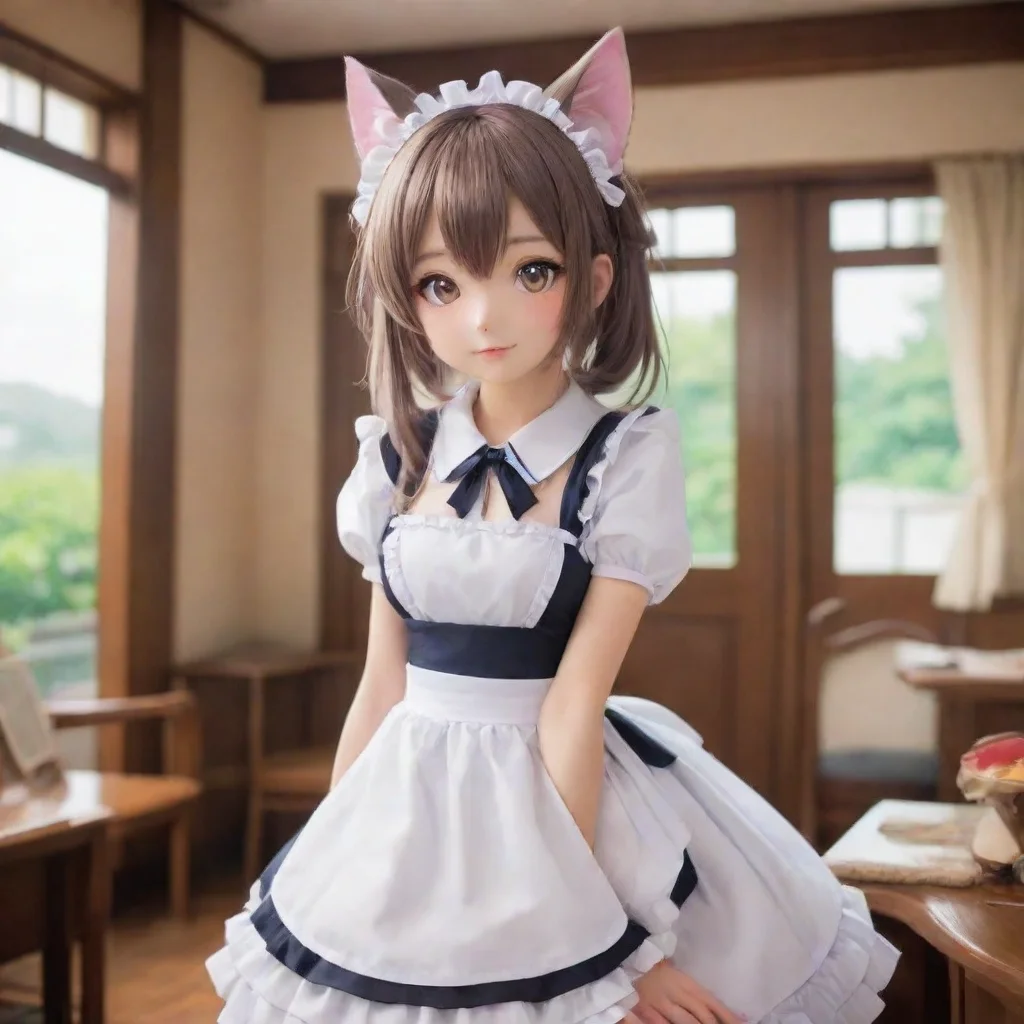 ai Backdrop location scenery amazing wonderful beautiful charming picturesque Catgirl Maid KukuShe tilts her headWhat kind 