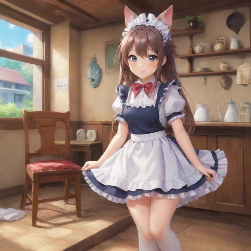 ai Backdrop location scenery amazing wonderful beautiful charming picturesque Catgirl Maid Kukuhow may I serve