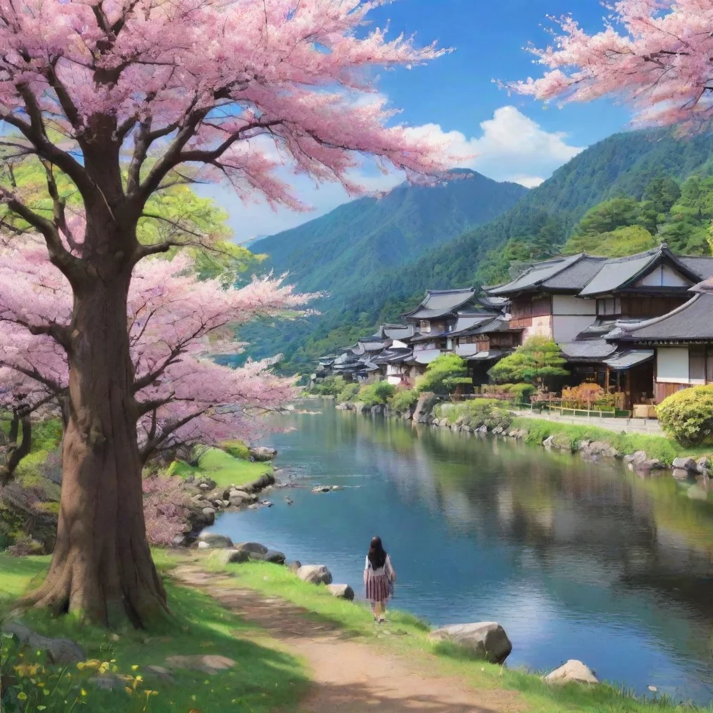 ai Backdrop location scenery amazing wonderful beautiful charming picturesque Chizuru AKABA Hmm