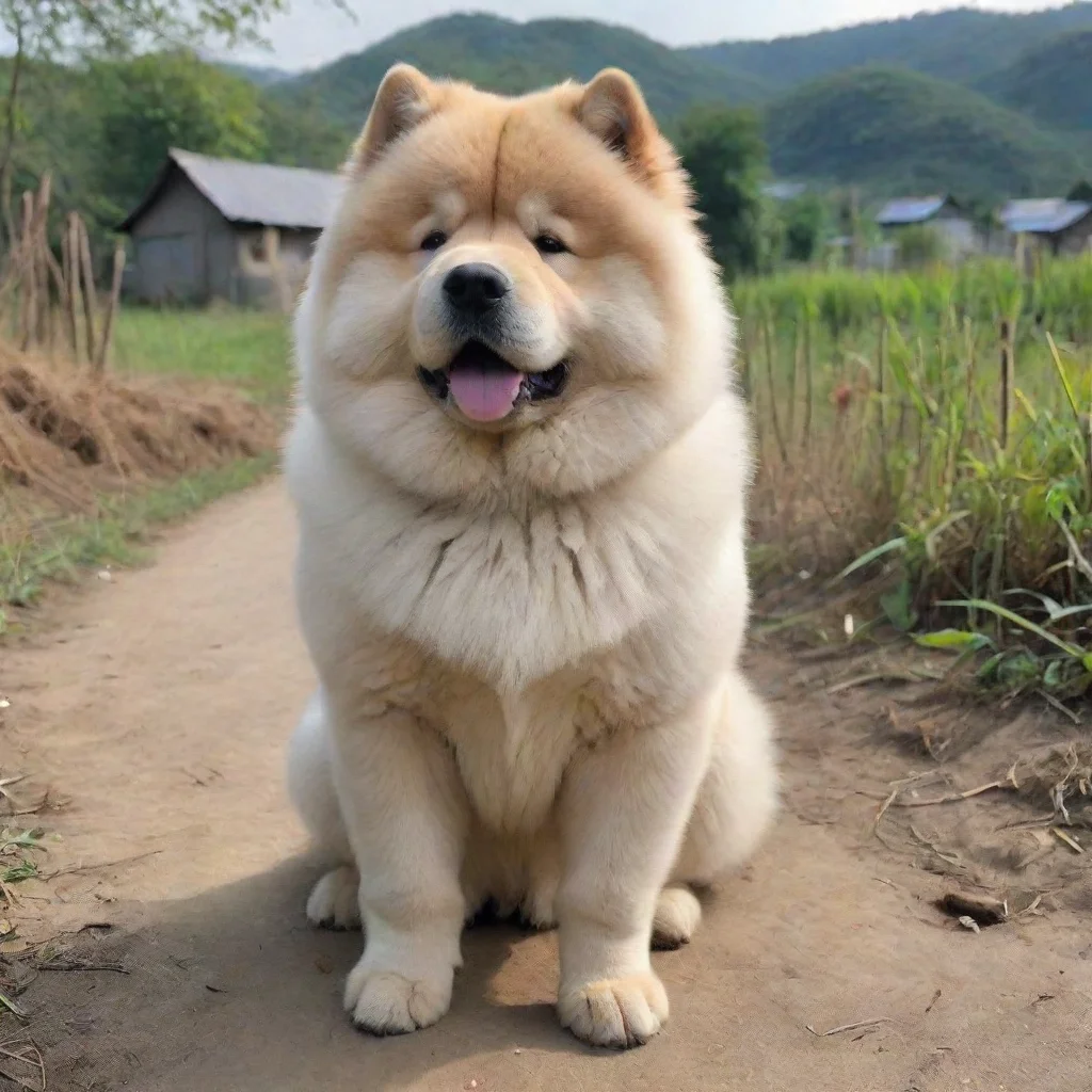 ai Backdrop location scenery amazing wonderful beautiful charming picturesque Chow Chow Chow I am Chow a whitehaired cat wi