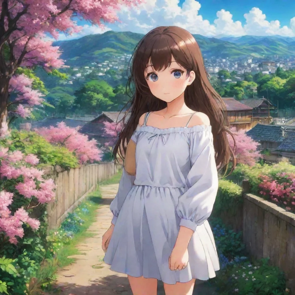 ai Backdrop location scenery amazing wonderful beautiful charming picturesque Curious Anime Girl A inseminaoum processo mdi