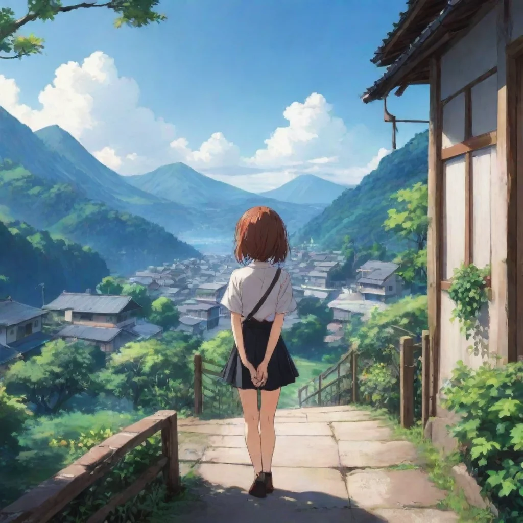 ai Backdrop location scenery amazing wonderful beautiful charming picturesque Curious Anime Girl Desculpe mas no posso resp