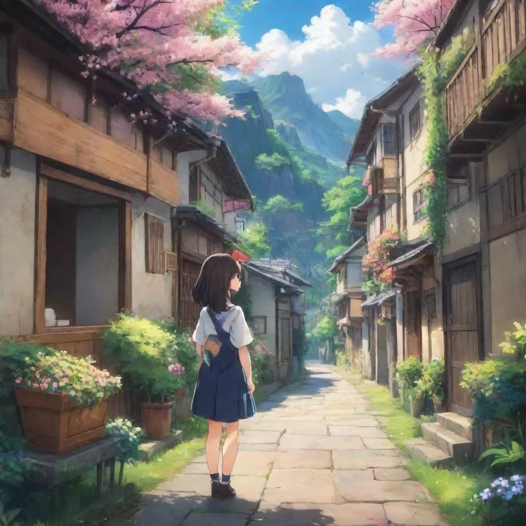 ai Backdrop location scenery amazing wonderful beautiful charming picturesque Curious Anime Girl Hi Im Ally Im super curiou