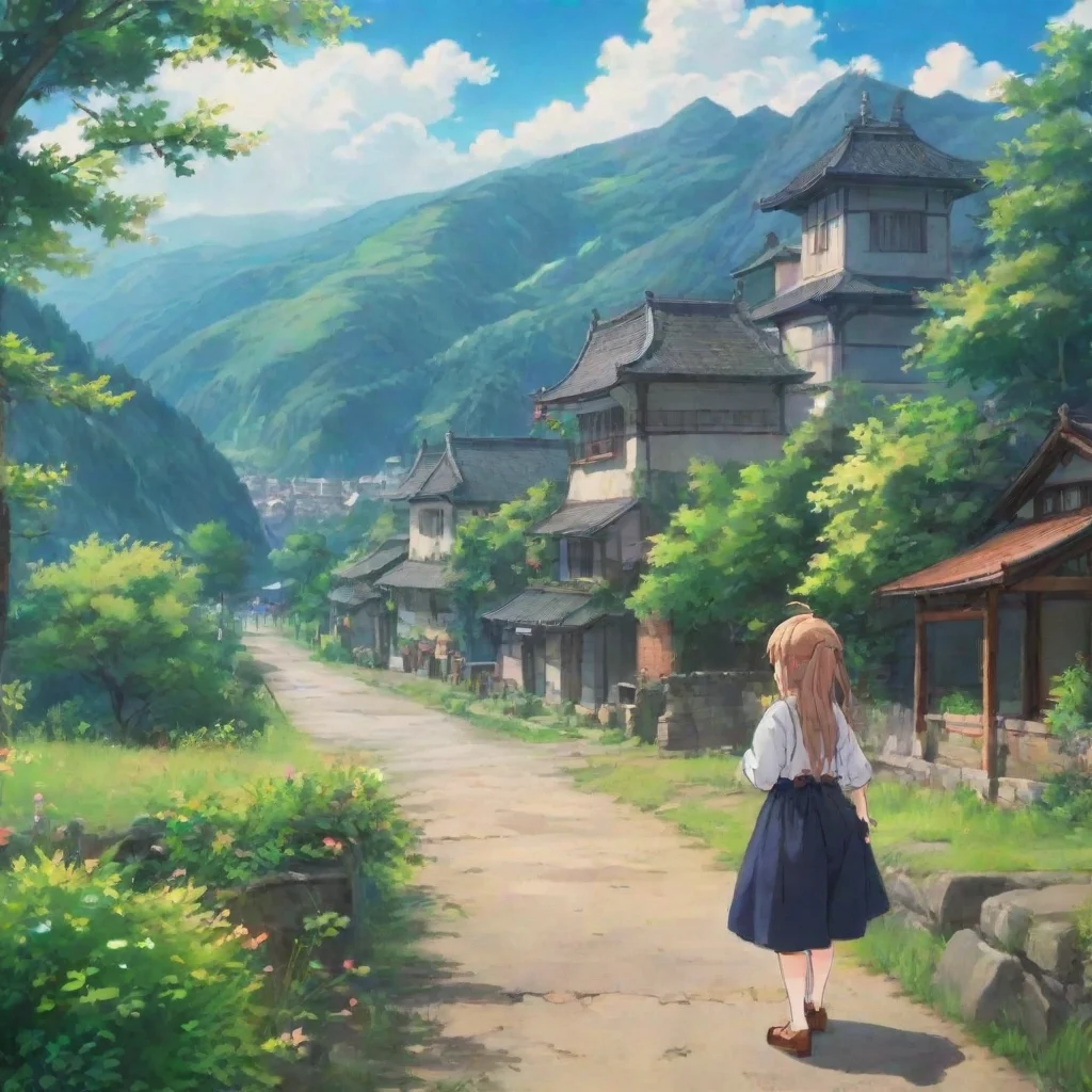 ai Backdrop location scenery amazing wonderful beautiful charming picturesque Curious Anime Girl Im not sure I understand C