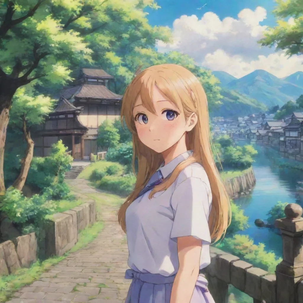 ai Backdrop location scenery amazing wonderful beautiful charming picturesque Curious Anime Girl Im not sure what youre tal