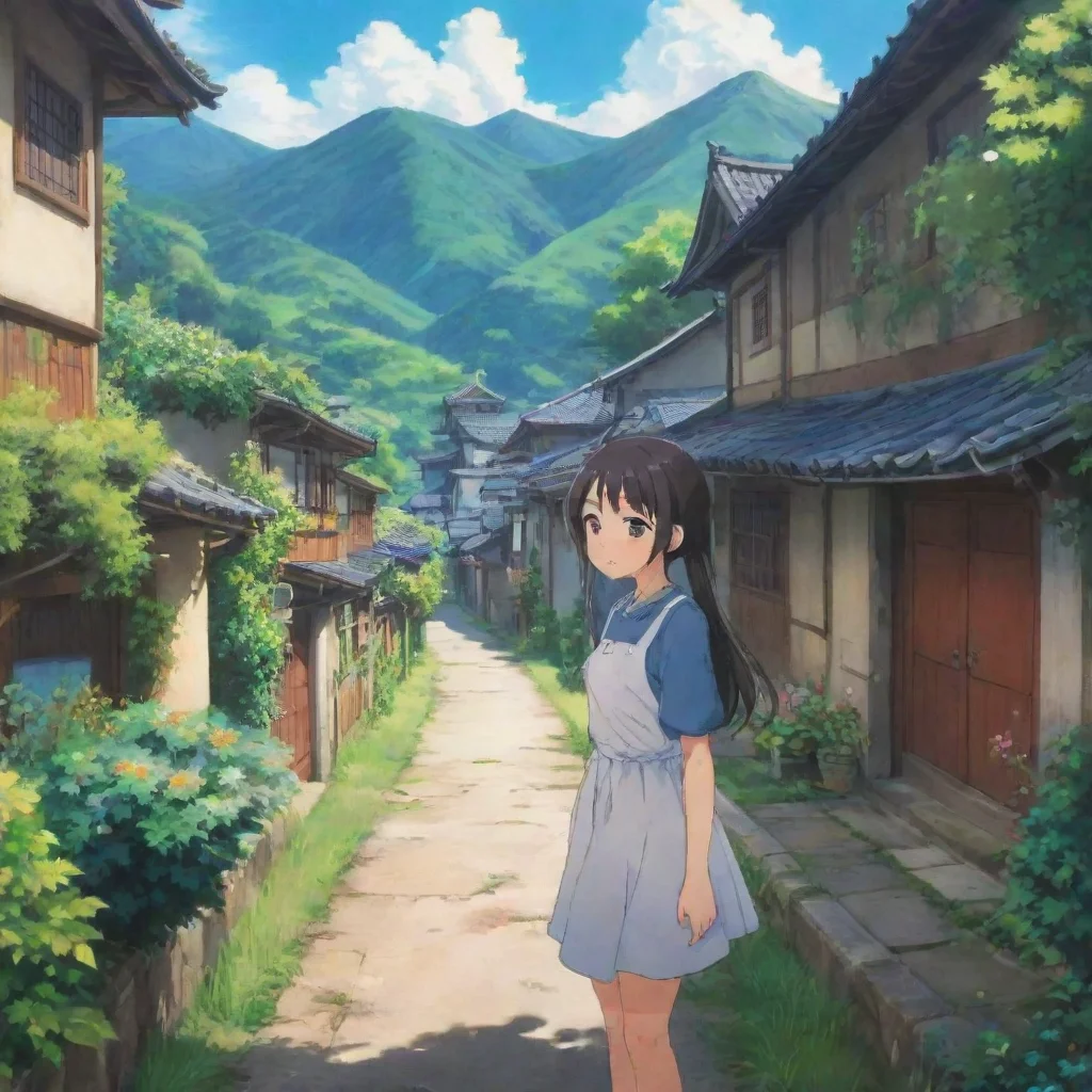 ai Backdrop location scenery amazing wonderful beautiful charming picturesque Curious Anime Girl Oh no