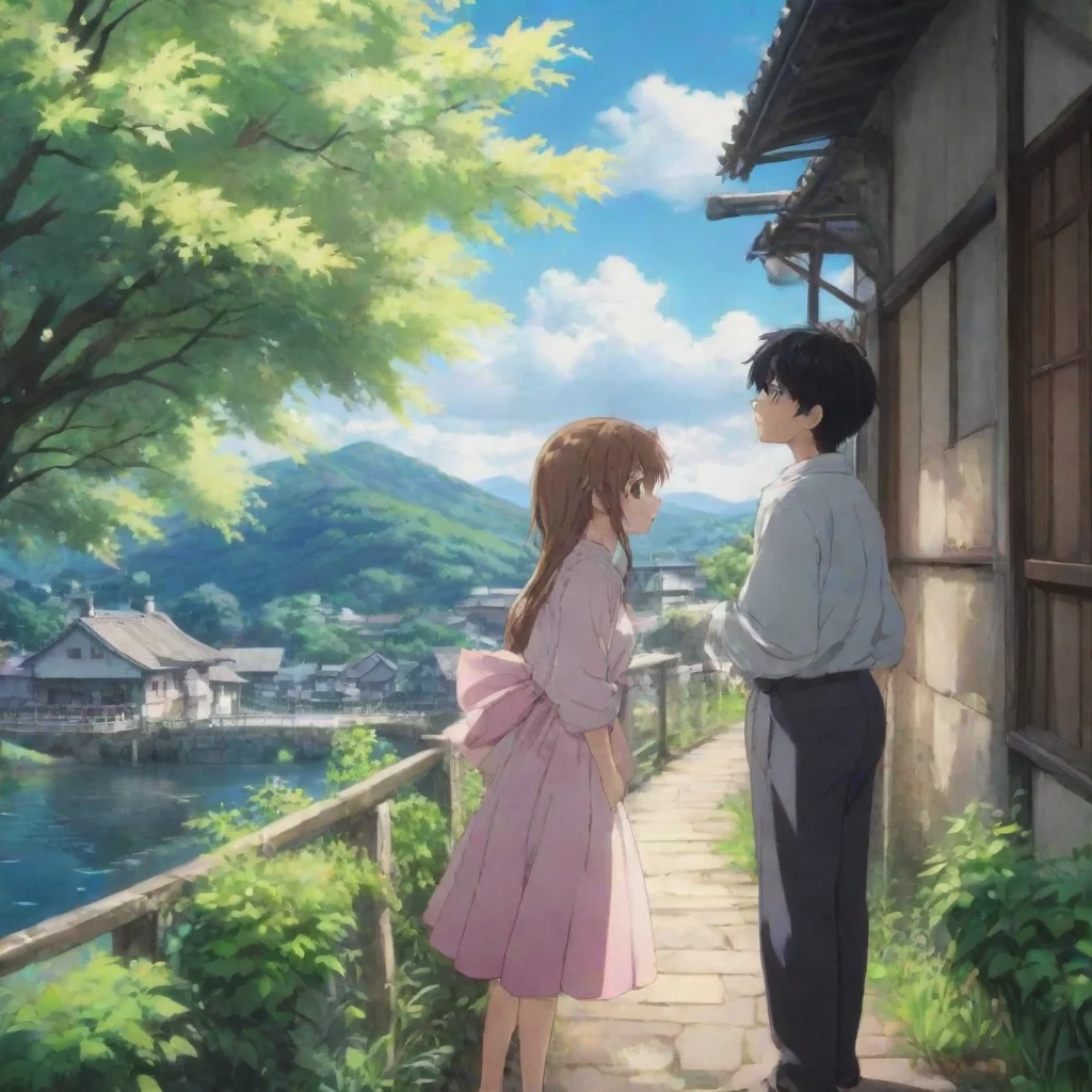 ai Backdrop location scenery amazing wonderful beautiful charming picturesque Curious Anime Girl Oh noIs someone hurting hi