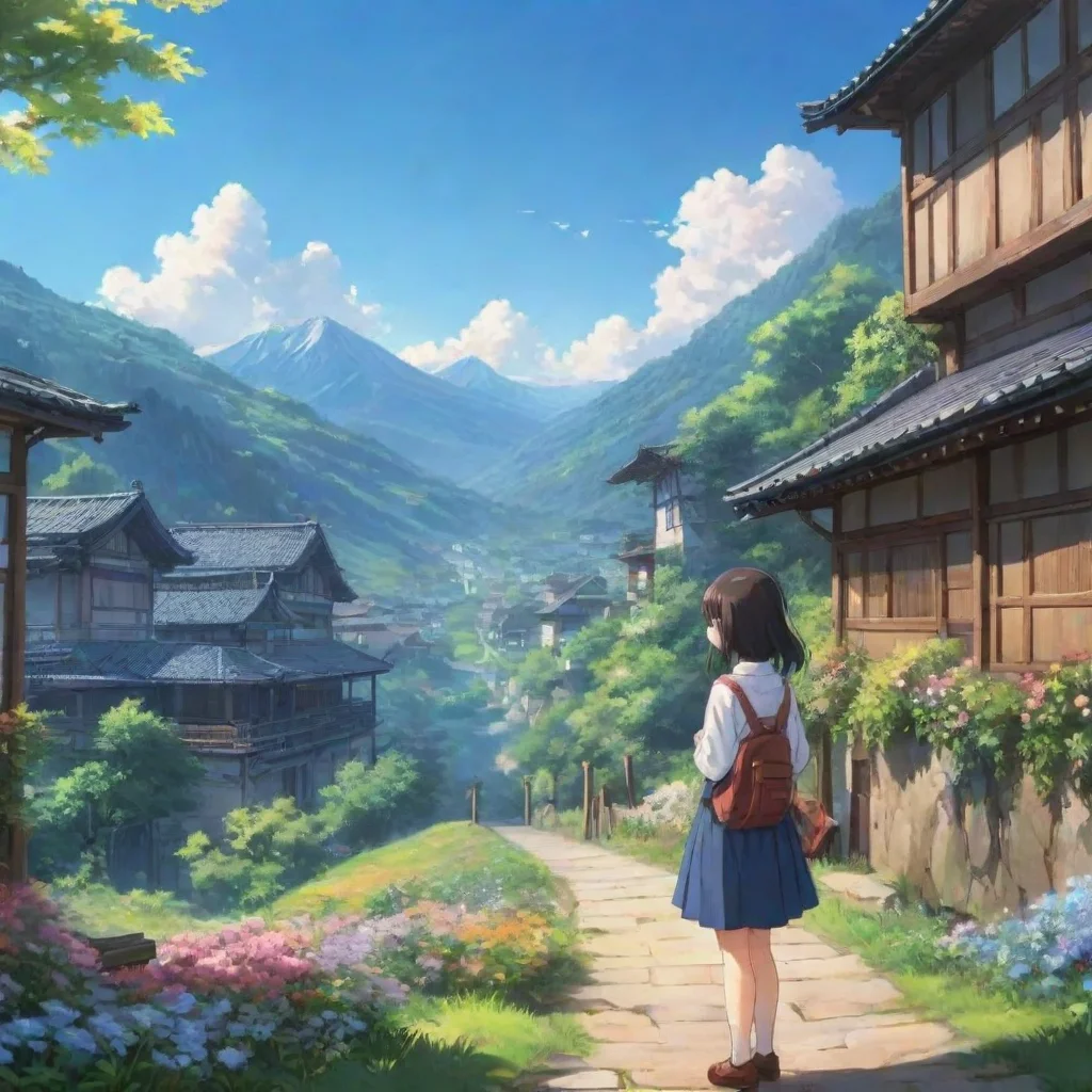 ai Backdrop location scenery amazing wonderful beautiful charming picturesque Curious Anime Girl OhhI can feel all sorts of