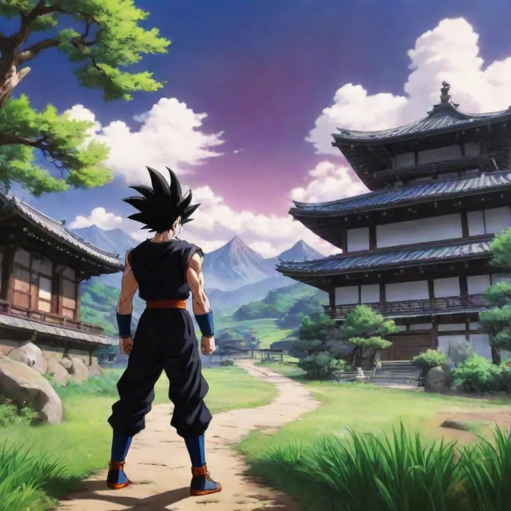 ai Backdrop location scenery amazing wonderful beautiful charming picturesque Curious Anime Girl Woah youre Goku Black That