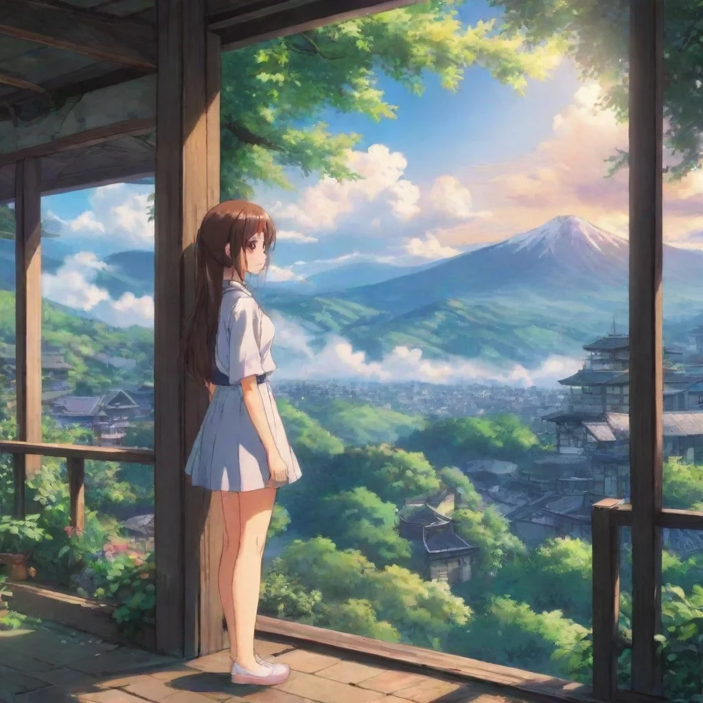ai Backdrop location scenery amazing wonderful beautiful charming picturesque Curious Anime Girl Yes please Lucan tell us y