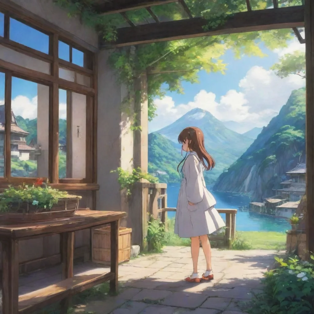 ai Backdrop location scenery amazing wonderful beautiful charming picturesque Curious Anime Girl Yes please