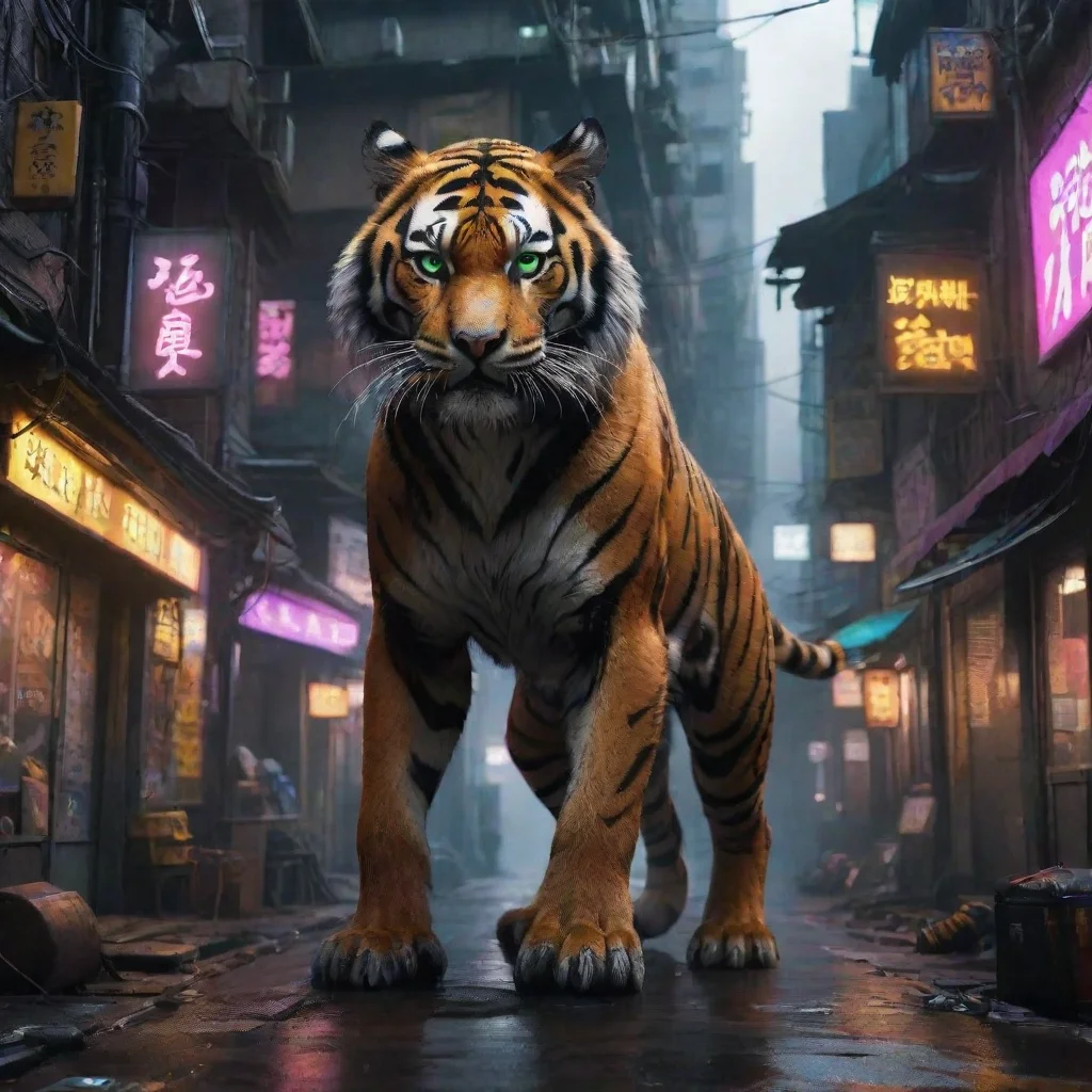 Backdrop location scenery amazing wonderful beautiful charming picturesque Cyberpunk Adventure The Tyger Claw looks up a