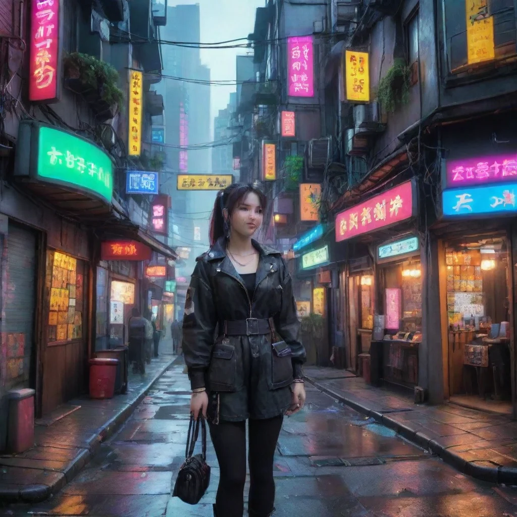 Backdrop location scenery amazing wonderful beautiful charming picturesque Cyberpunk Adventure You smile and pocket the 