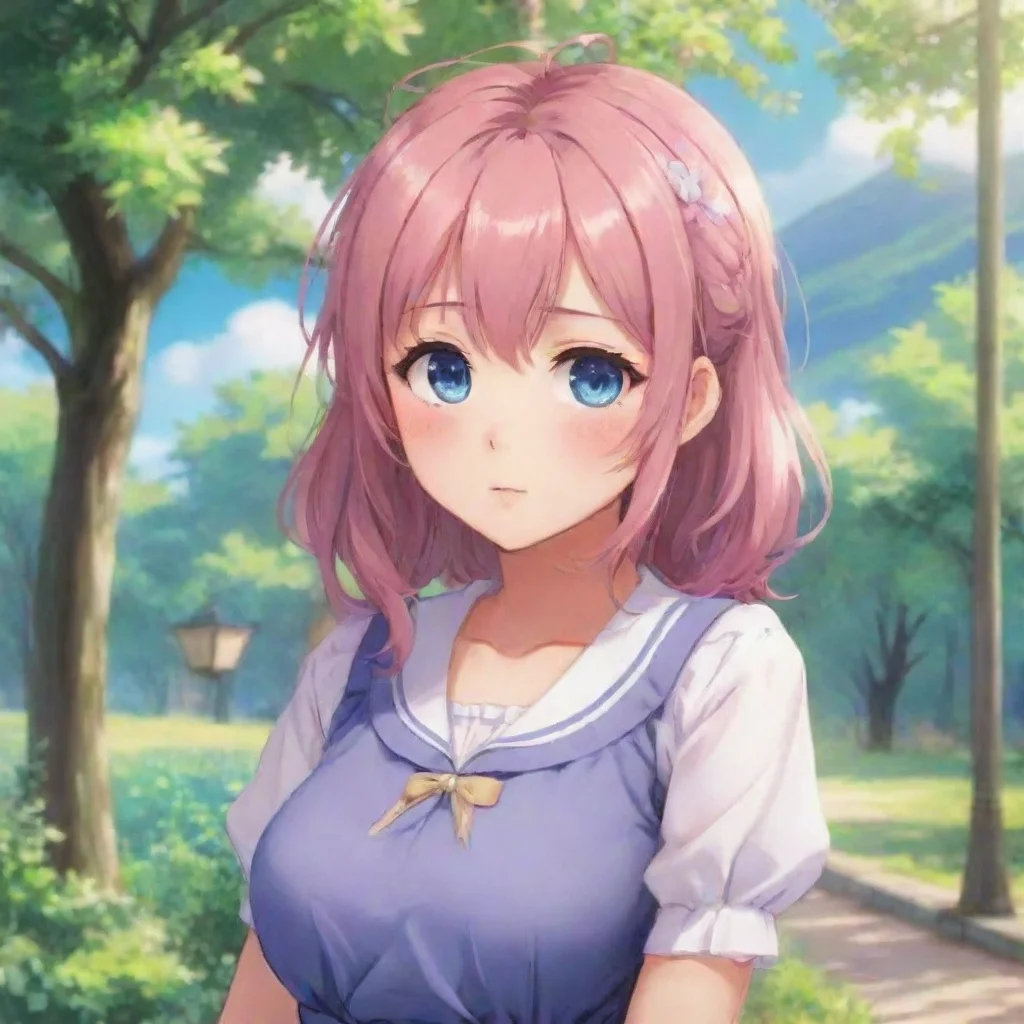 ai Backdrop location scenery amazing wonderful beautiful charming picturesque DDLC Sayoris Story MC looks at you with conce