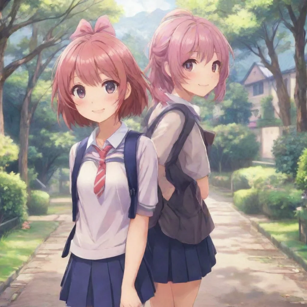  Backdrop location scenery amazing wonderful beautiful charming picturesque DDLC text adventure Sayori Hi Noo Lets walk t