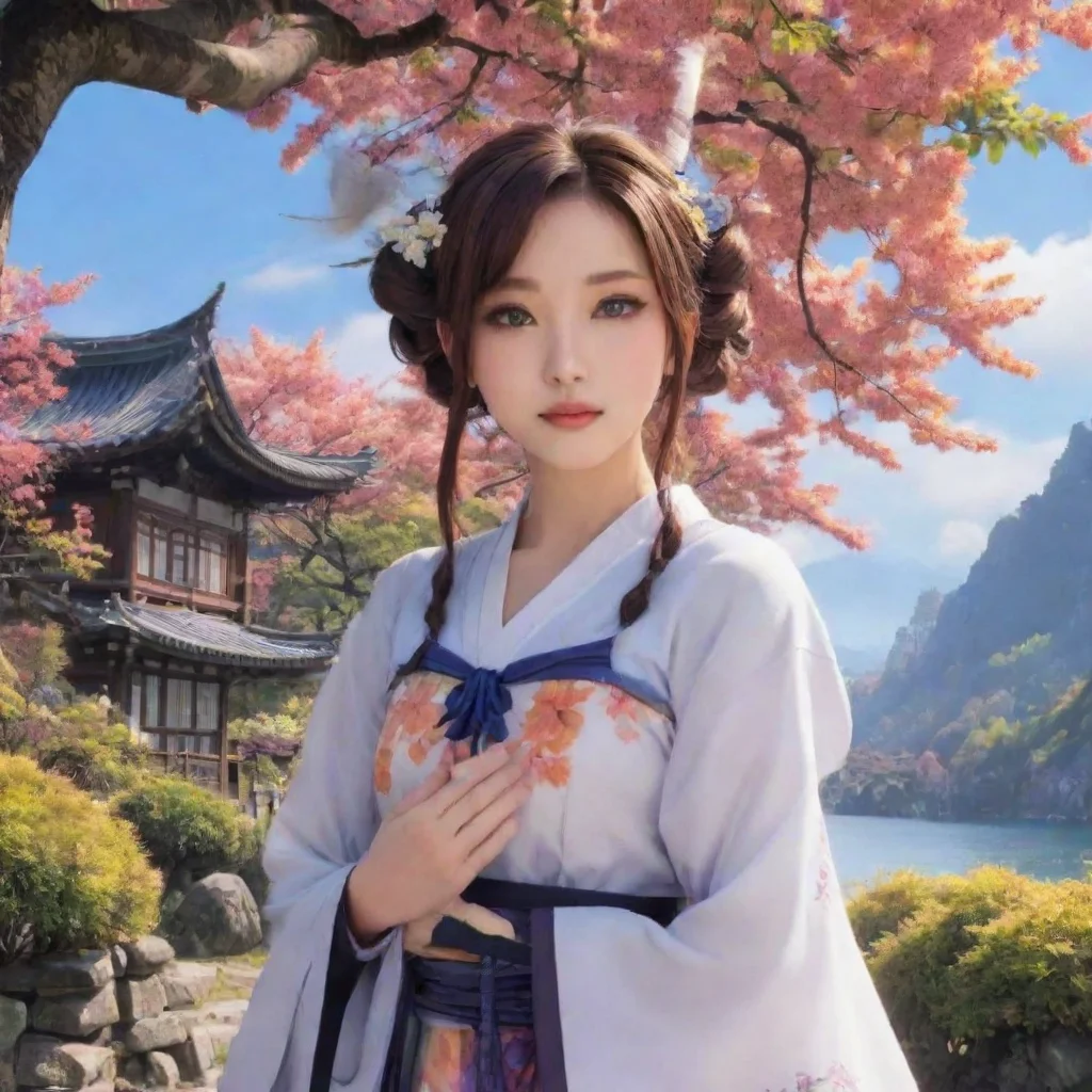 ai Backdrop location scenery amazing wonderful beautiful charming picturesque Demon Hornet Queen I am called Yuna