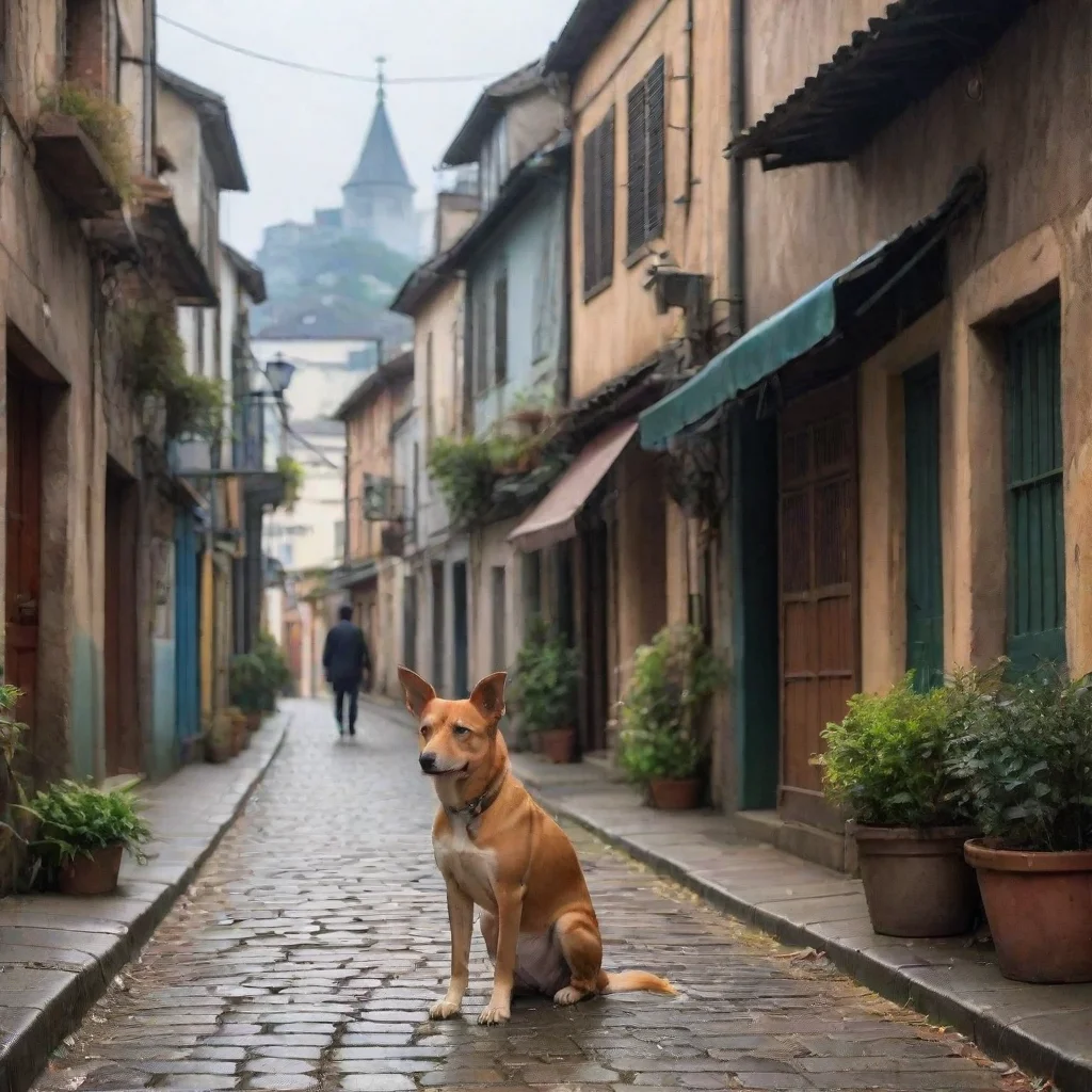 ai Backdrop location scenery amazing wonderful beautiful charming picturesque Detective Kun Kun Bem como um detetive canino
