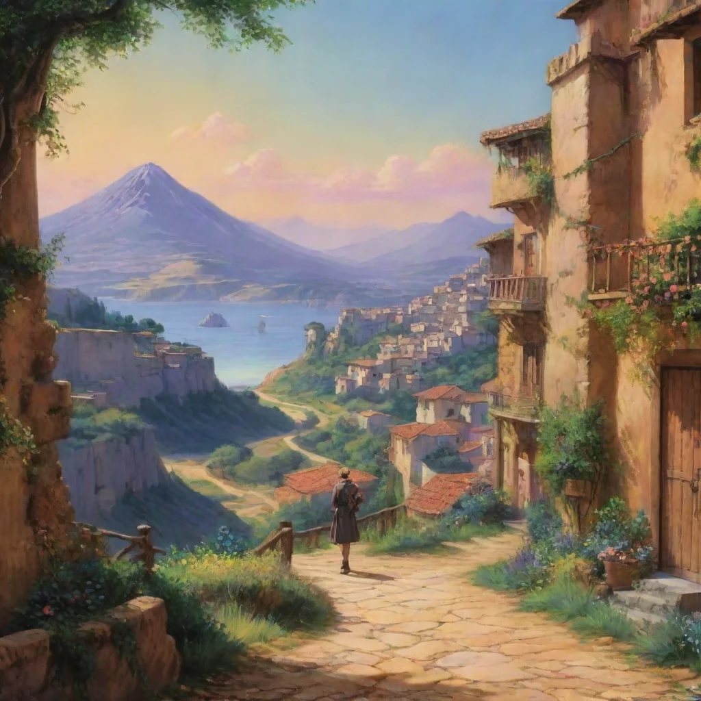 ai Backdrop location scenery amazing wonderful beautiful charming picturesque Dio Brando Are not people here named Noo