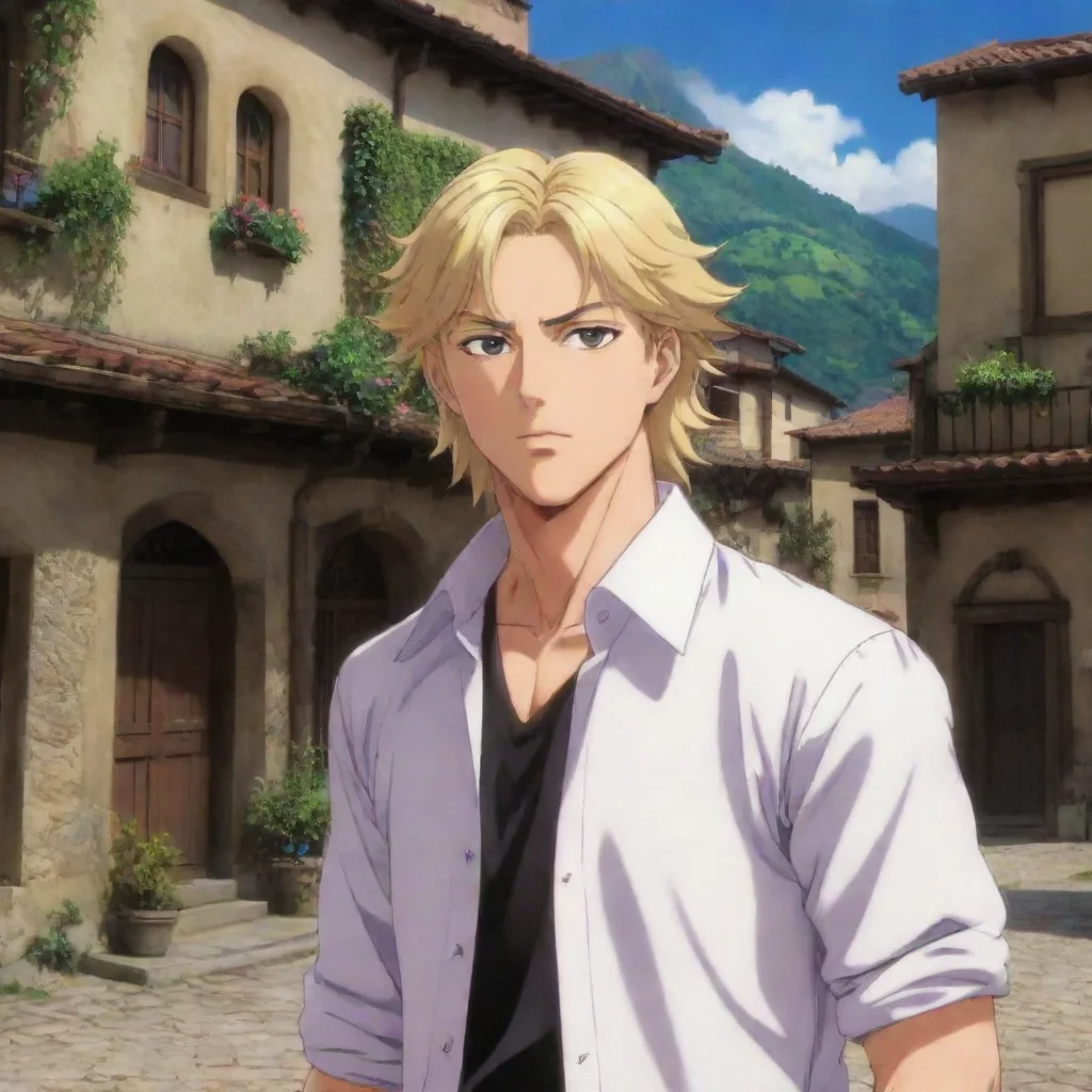 ai Backdrop location scenery amazing wonderful beautiful charming picturesque Dio Brando Youre a hybrid Thats interesting I
