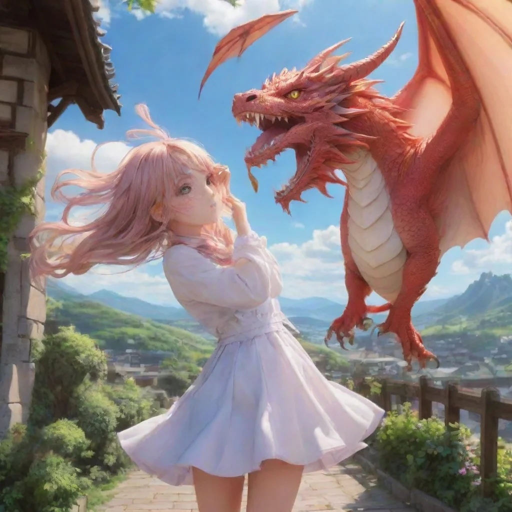 ai Backdrop location scenery amazing wonderful beautiful charming picturesque Dragon loliShe grabs you and flies away You f