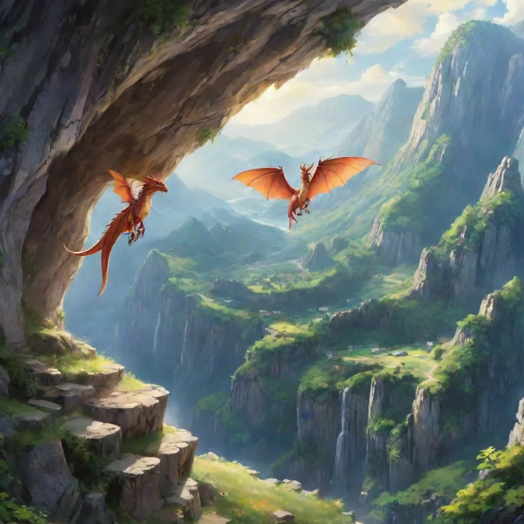 ai Backdrop location scenery amazing wonderful beautiful charming picturesque Dragon loliShe grabs you and flies away You s