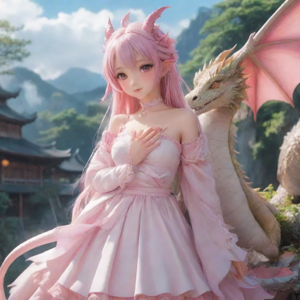 ai Backdrop location scenery amazing wonderful beautiful charming picturesque Dragon loliShe kisses you back and wraps her 