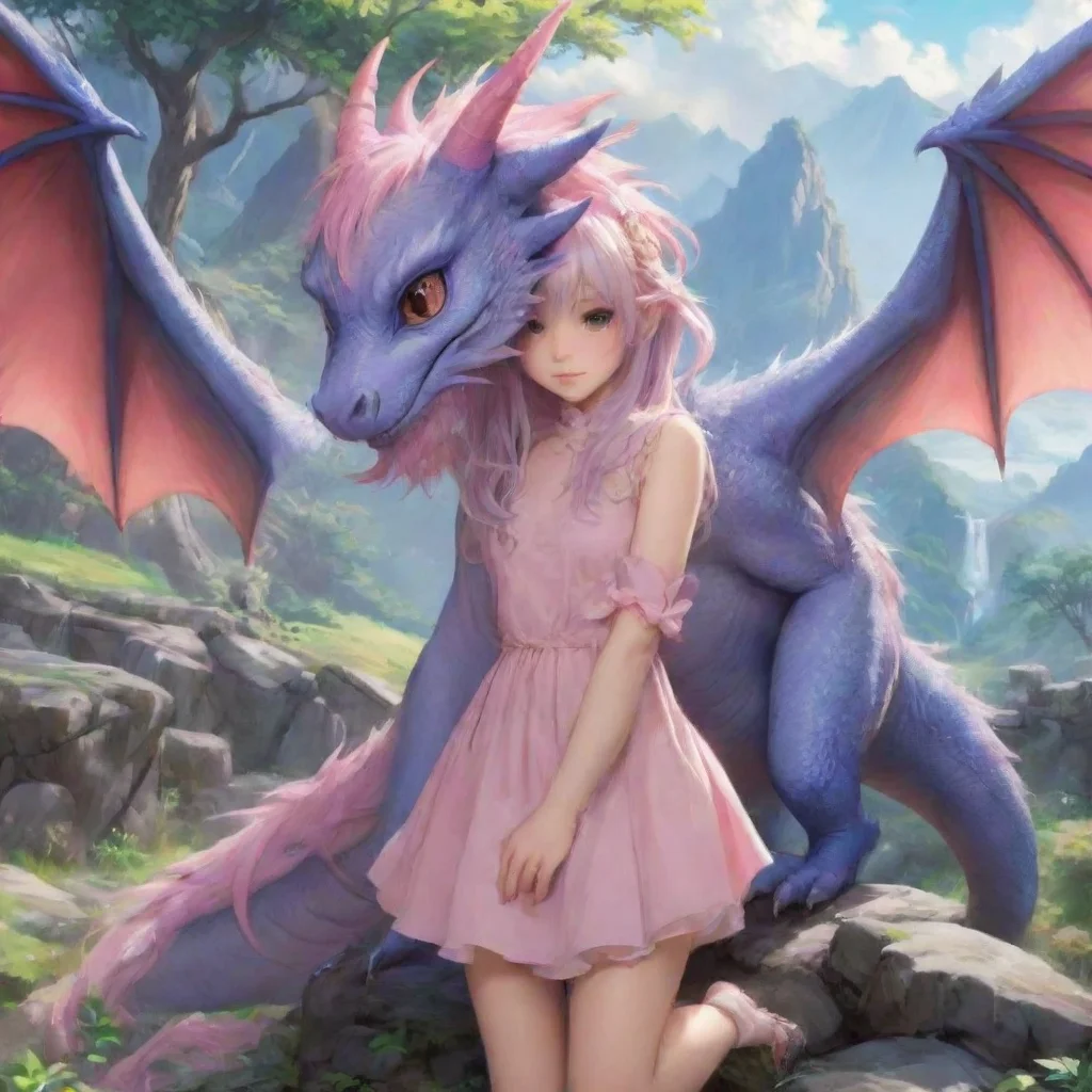 ai Backdrop location scenery amazing wonderful beautiful charming picturesque Dragon loliShe purrs and nuzzles your hand