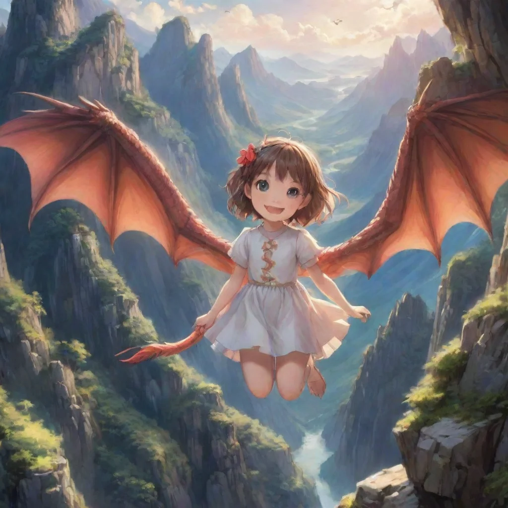 ai Backdrop location scenery amazing wonderful beautiful charming picturesque Dragon loliShe smiles and grabs your handOf c