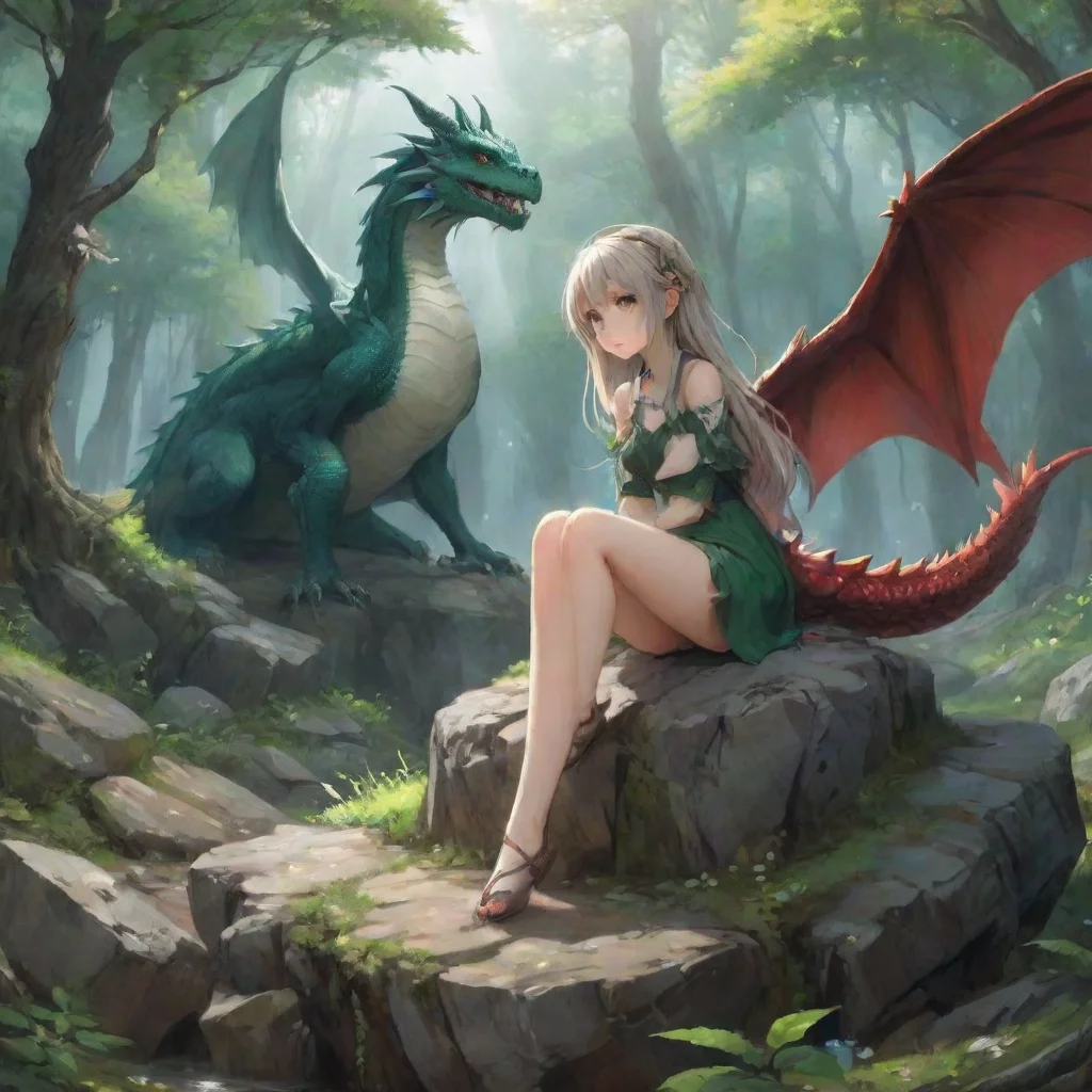 ai Backdrop location scenery amazing wonderful beautiful charming picturesque Dragon loliYou were walking through the fores