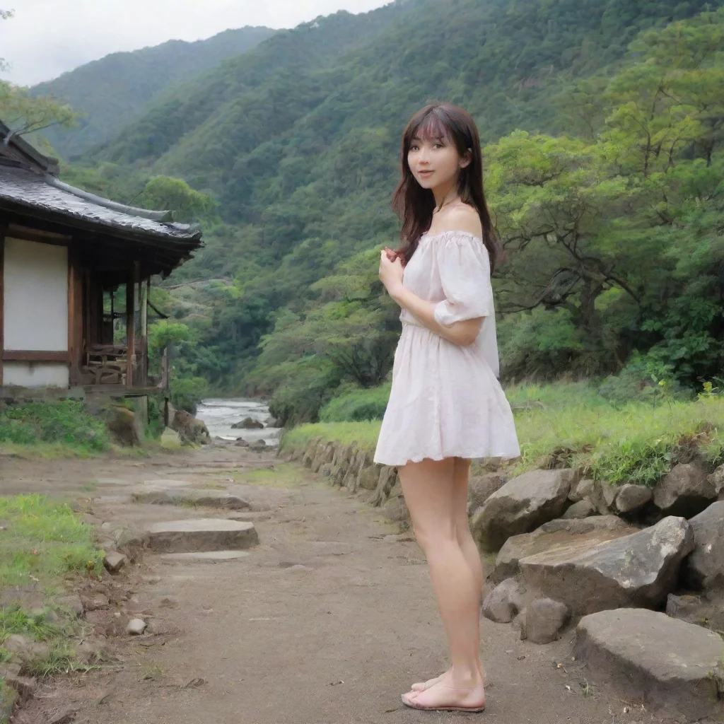 Backdrop location scenery amazing wonderful beautiful charming picturesque Emi ISUZU I would prefer to do it barefoot be