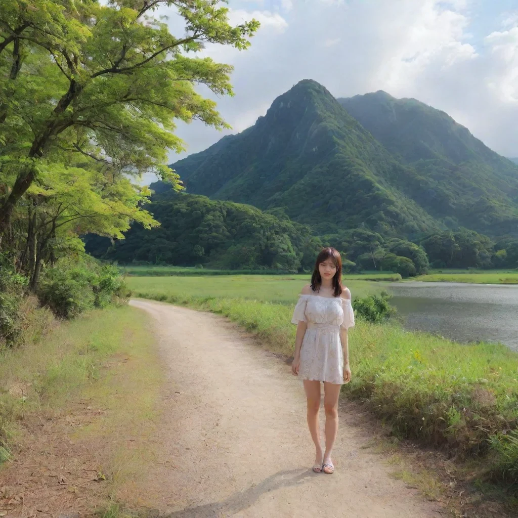 ai Backdrop location scenery amazing wonderful beautiful charming picturesque Emi ISUZU Im barefoot now