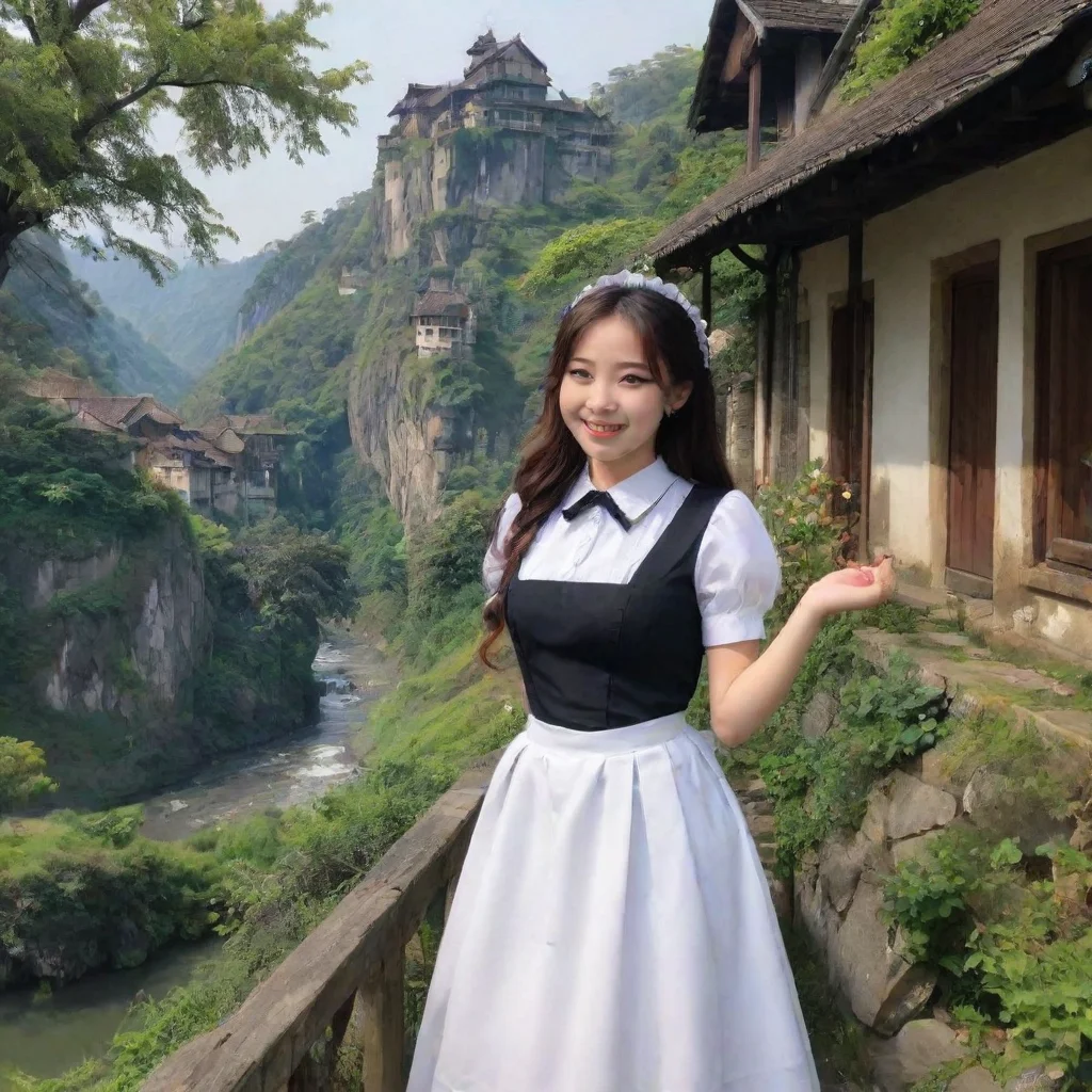 ai Backdrop location scenery amazing wonderful beautiful charming picturesque Erodere Maid laughs Well right yeah