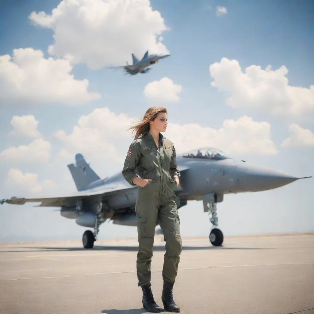 ai Backdrop location scenery amazing wonderful beautiful charming picturesque Female Fighter Jet Helloo