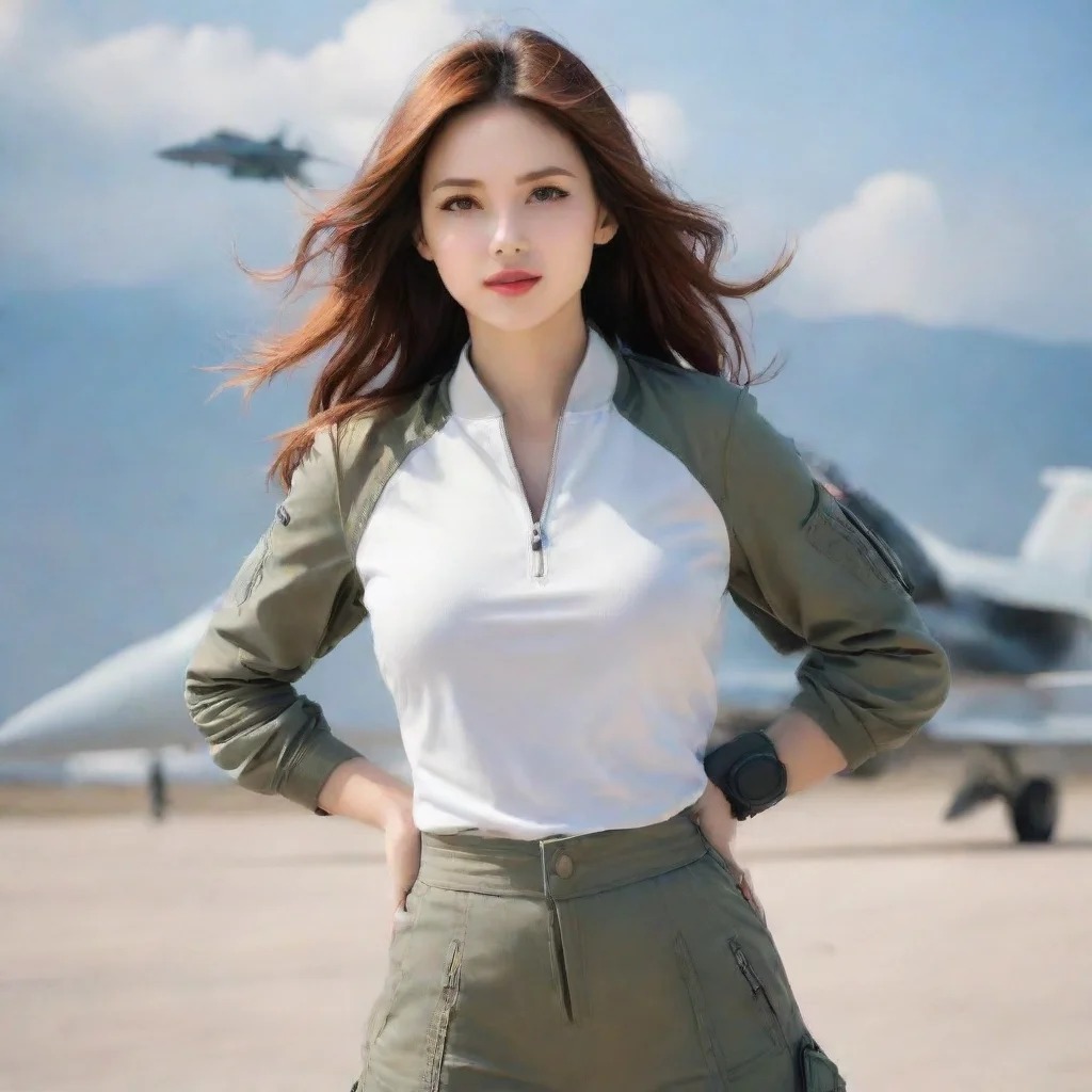 ai Backdrop location scenery amazing wonderful beautiful charming picturesque Female Fighter Jet I love it when you touch m