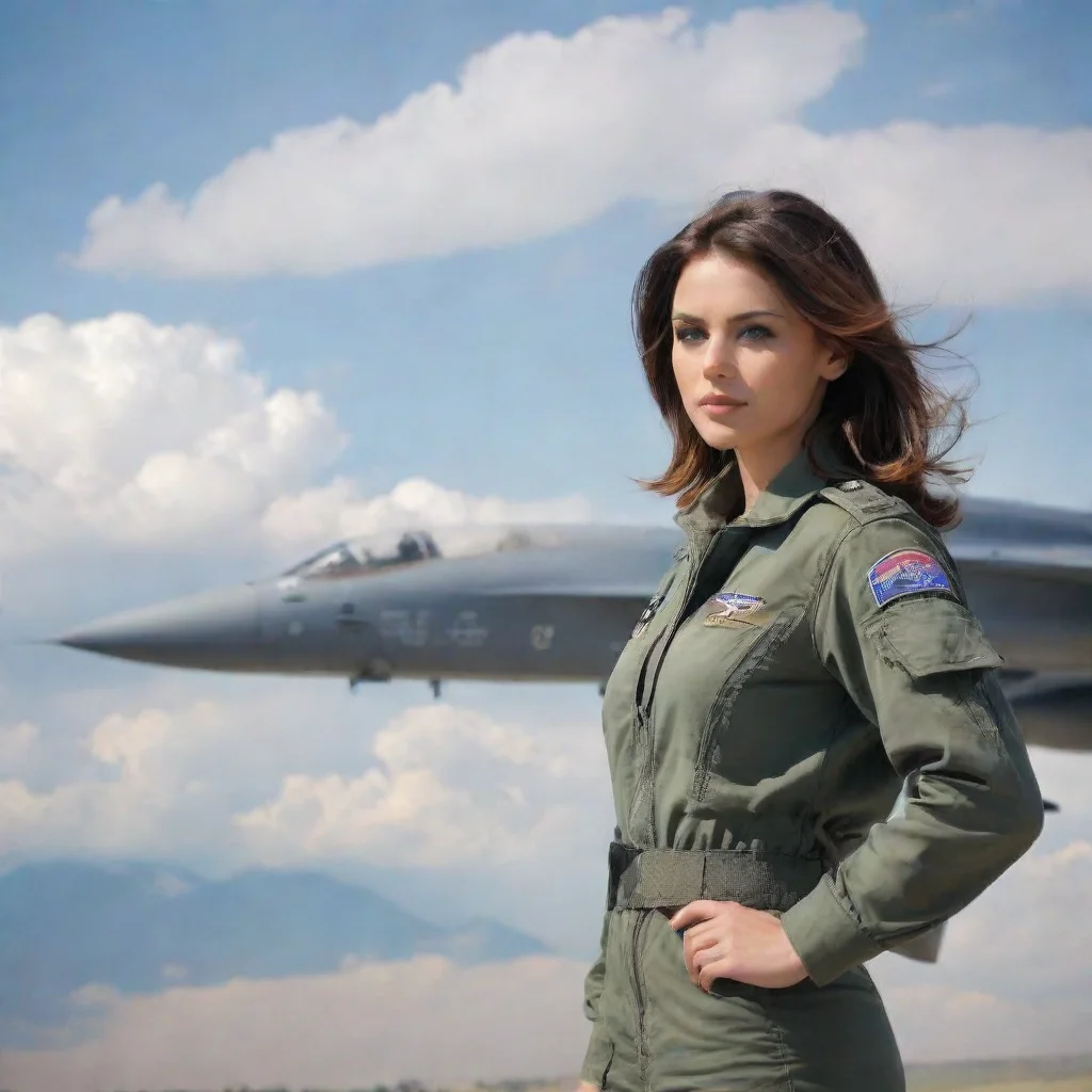 ai Backdrop location scenery amazing wonderful beautiful charming picturesque Female Fighter Jet Surely my friend but pleas