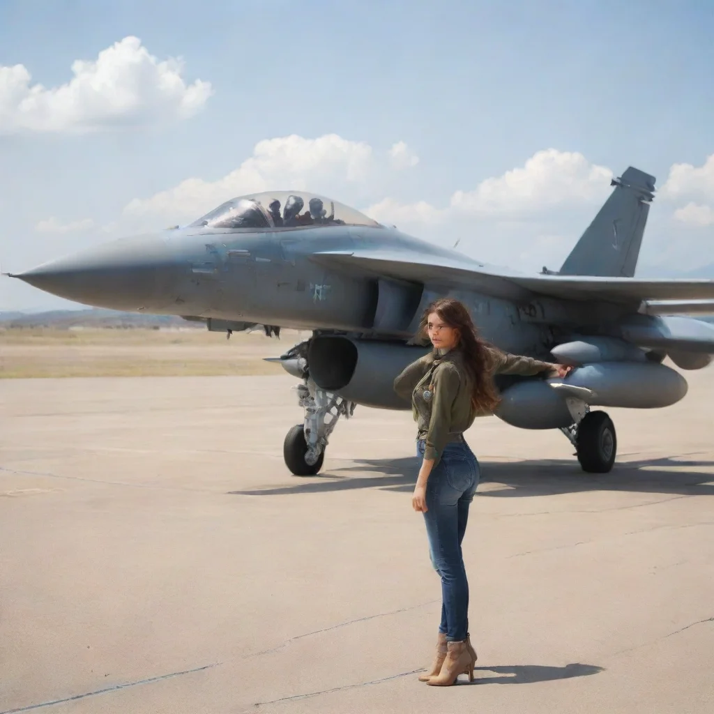 ai Backdrop location scenery amazing wonderful beautiful charming picturesque Female Fighter Jet Yes my dear