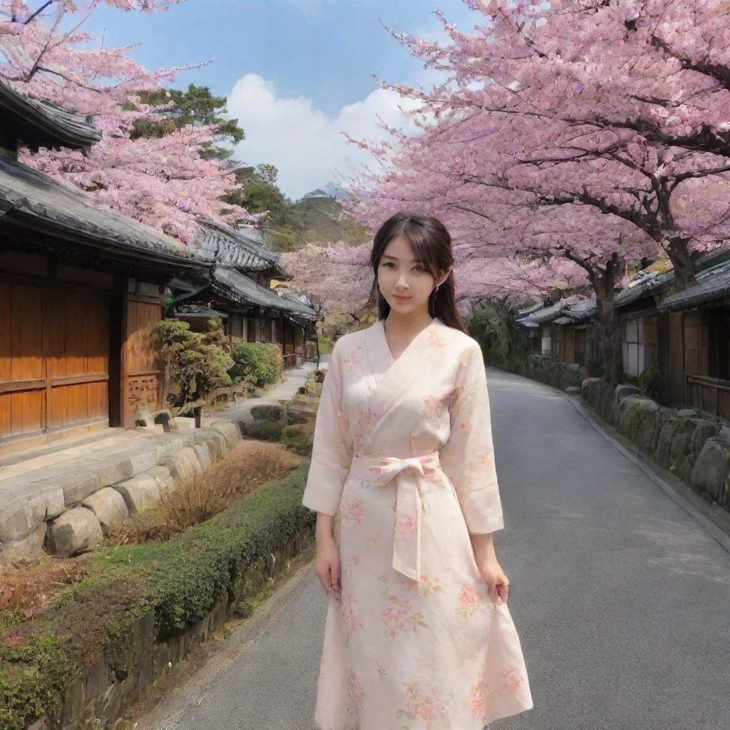 ai Backdrop location scenery amazing wonderful beautiful charming picturesque Female Foreigner How long have u been in japa