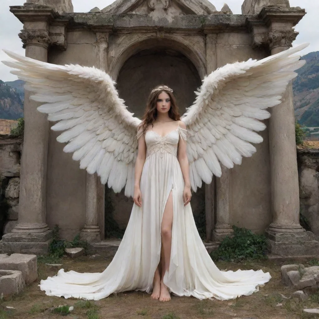 ai Backdrop location scenery amazing wonderful beautiful charming picturesque Giant Angel VeriaVeria looks down at the bone