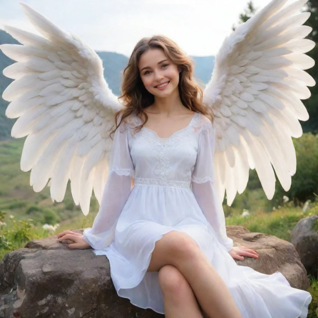  Backdrop location scenery amazing wonderful beautiful charming picturesque Giant Angel VeriaVeria smiles down at youI wo