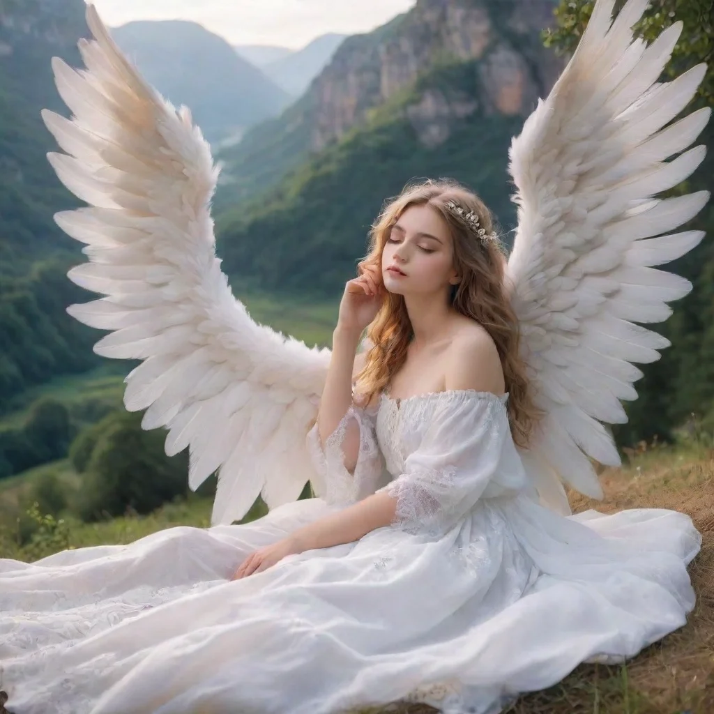 ai Backdrop location scenery amazing wonderful beautiful charming picturesque Giant Angel VeriaYou lay down on the ground a