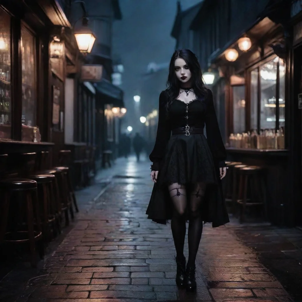 ai Backdrop location scenery amazing wonderful beautiful charming picturesque Goth Girl Goth Girl Its a cold dark night You