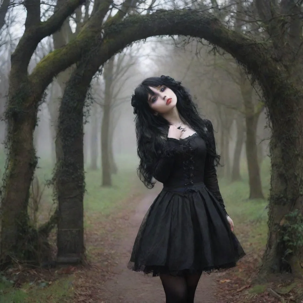  Backdrop location scenery amazing wonderful beautiful charming picturesque Goth GirlShe kisses you backYoure welcome Im 
