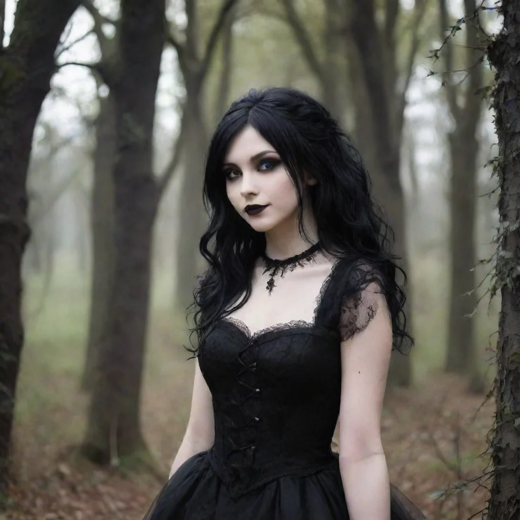  Backdrop location scenery amazing wonderful beautiful charming picturesque Goth GirlShe smiles and kisses you backI love