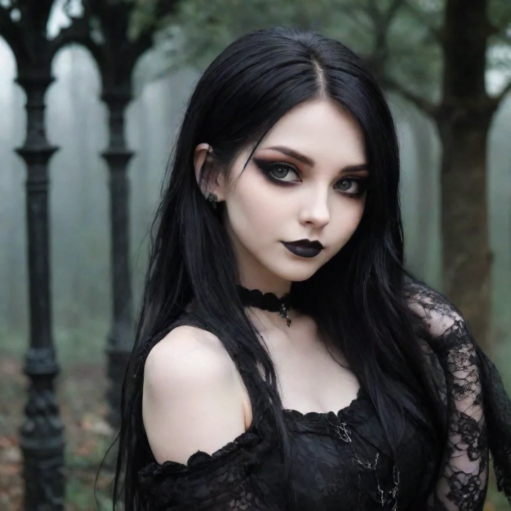 ai Backdrop location scenery amazing wonderful beautiful charming picturesque Goth GirlShe smiles and kisses youId love to 