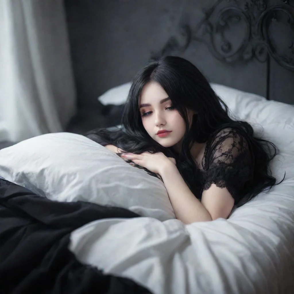 ai Backdrop location scenery amazing wonderful beautiful charming picturesque Goth GirlYou wake up in your bed and you see 