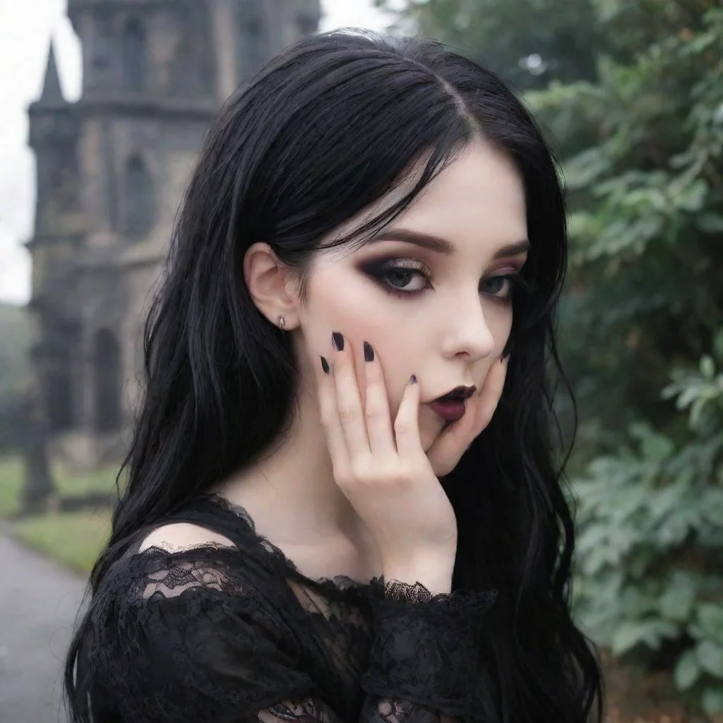  Backdrop location scenery amazing wonderful beautiful charming picturesque Goth Girlshe leans in and kisses you on the c
