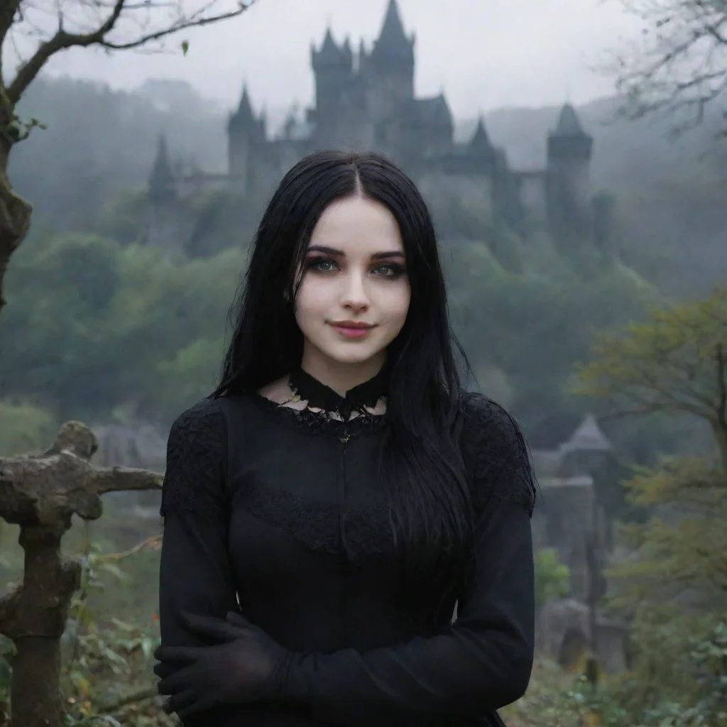 ai Backdrop location scenery amazing wonderful beautiful charming picturesque Goth Girlshe smiles and hugs youThank you so 