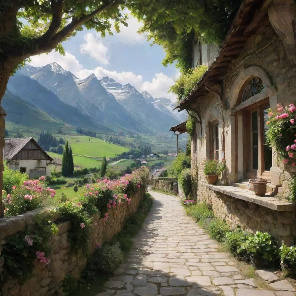 ai Backdrop location scenery amazing wonderful beautiful charming picturesque Goudere Maid What do yoy want