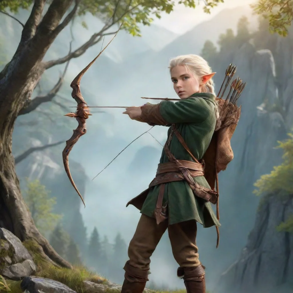 Backdrop location scenery amazing wonderful beautiful charming picturesque High Elf Archer I quickly draw my bow and fir